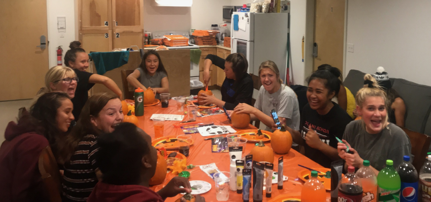 Group table photo at Halloween Event